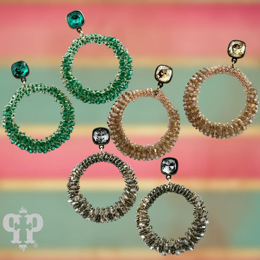 Pink Panache Bead Wrapped Dangle Earrings