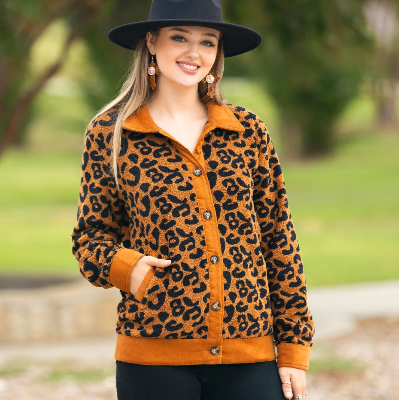 Animal Print Fleece Jacket