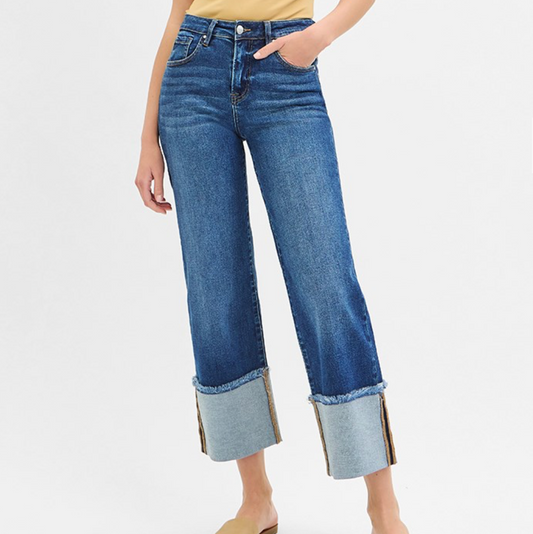 Risen MR Wide Cuffed Jeans