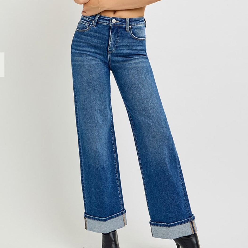 Risen HR Wide Leg Jeans