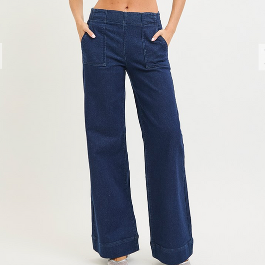 Risen EW HR Wide Leg Jeans