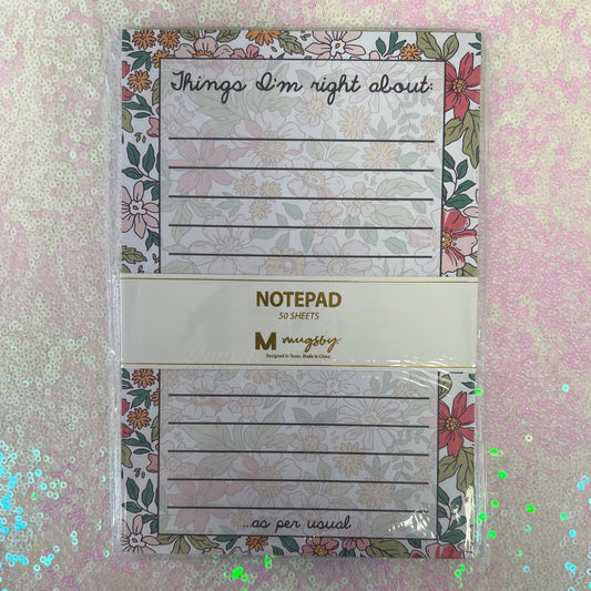 Things I'm Right About Notepad