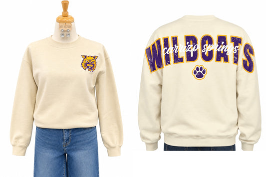 Big Back Wildcats on Beige Sweatshirt