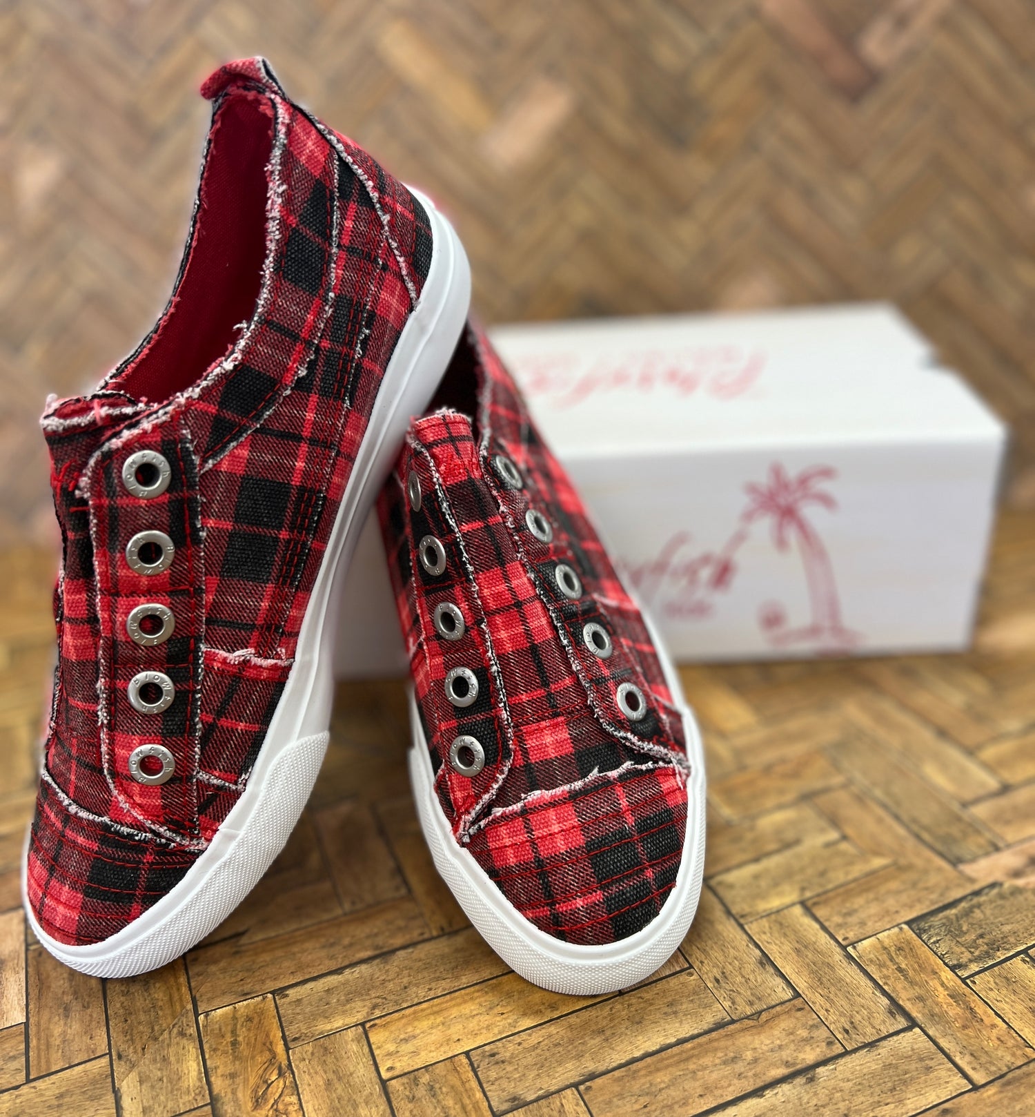 Blowfish Red Plaid Sneaker1