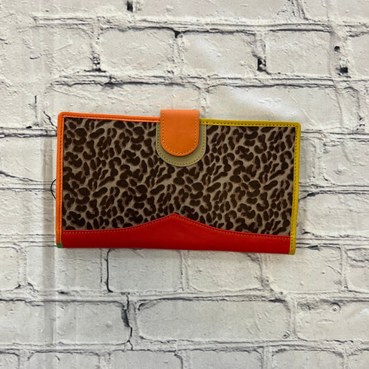 Dark Leopard Leather and Hair on Hide Wallet