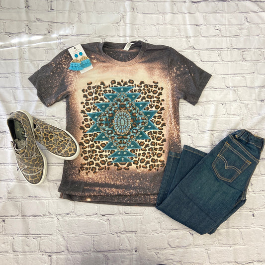 Aztec Turquoise Gem Print