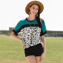 Leopard Color Block with Sequin